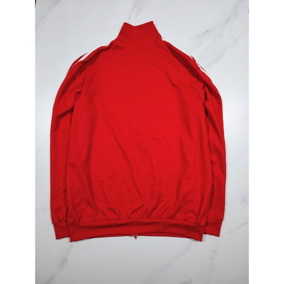 Adidas Originals Prime Blue mens Red Trefoil Logo Track Tracksuit Jacket size XL - Picture 6 of 11